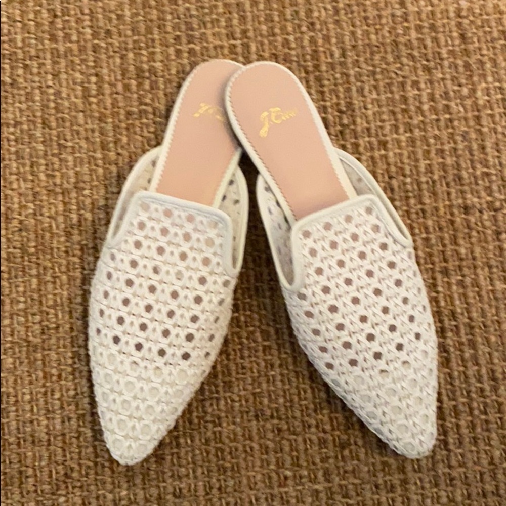 Jcrew Mule Slides || Size 9.5 || Color: White - image 1
